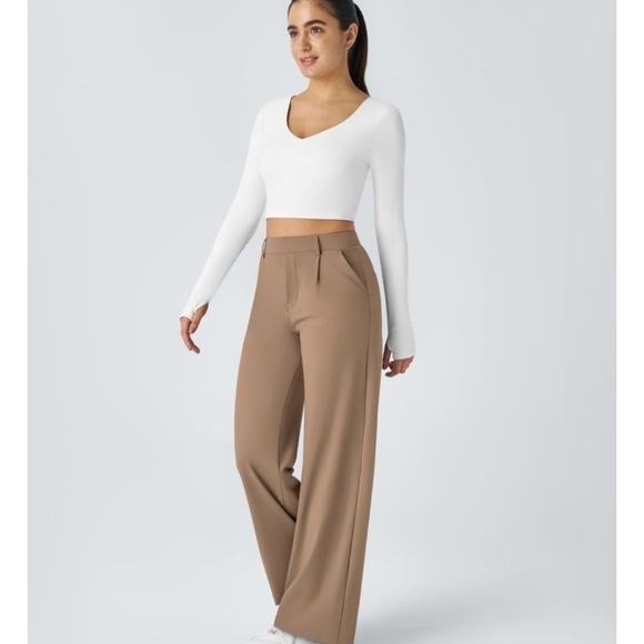 HALARA Pants - HALARA FLEX Women's Brown CASUAL Pants